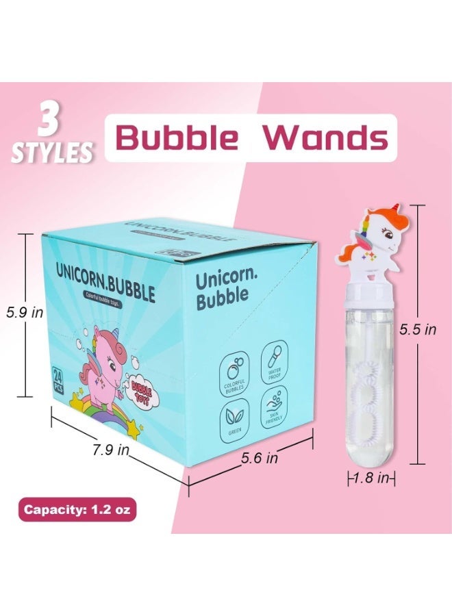 REZZOSS Unicorn Bubble Wand 24Pcs Party Favors for Kids – Magical Return Gifts for Birthday Party, Mini Bubble Blower Toys for Girls & Boys – Unicorn Themed Goody Bag Fillers, Outdoor Summer Fun Toys, Party Giveaways, Wedding & Classroom Rewards for Kids, Eid & Ramadan Gift - Image 2